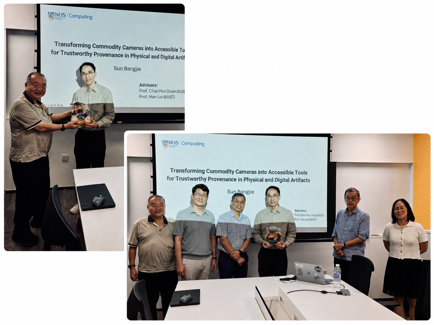 Bangjie Sun with his Ph.D. thesis defence committee at NUS